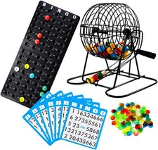 Regal Games Deluxe Bingo Game Set with Cage, Board, 18 Card