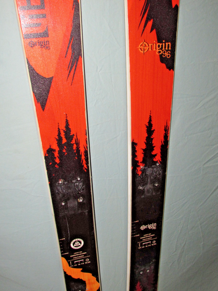 Liberty ORIGIN 96 all mountain skis 171cm Stealth Rocker bindings not ...
