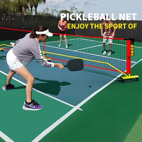 Pickleball Net with Wheels,22FT Regulation Size Portable Pickleball Net,with Pickleball Net with Wheels,22FT Regulation Size Portable Pickleball Net,with