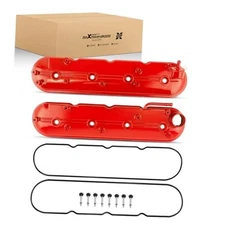  Aluminum Engine Valve Covers Left & Right for Chevy 1999-2008 Silverado Red