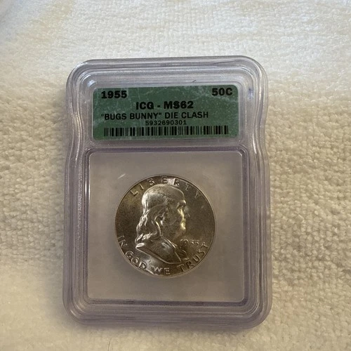 1955 Bugs Bunny Franklin Half Dollar Coin ICG MS 62 Silver