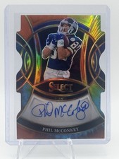 2026 Panini Select Signatures Auto Phil McConkey #SP-PMY Tie Dye Die-Cut 13/25