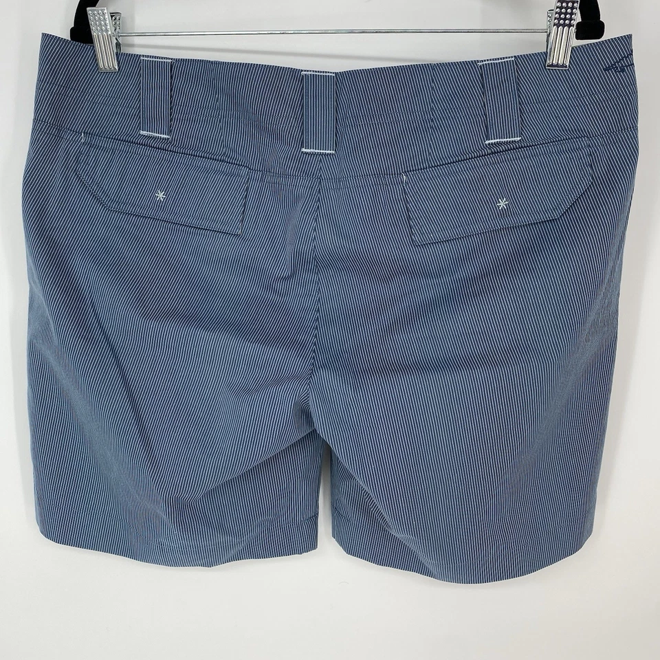 Shorts feminino Horny Toad listrado azul frente plana tamanho 12 - Imagem 2 de 4