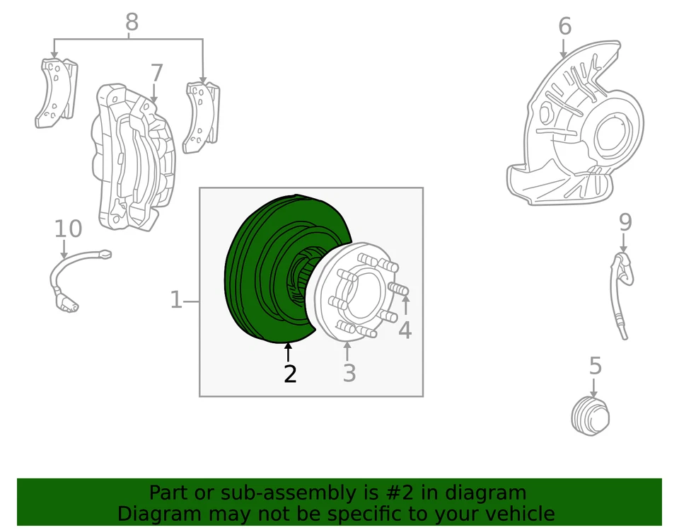Rotor de freno de disco delantero original Ford 1C3Z-1V125-D Foto 3 de 3