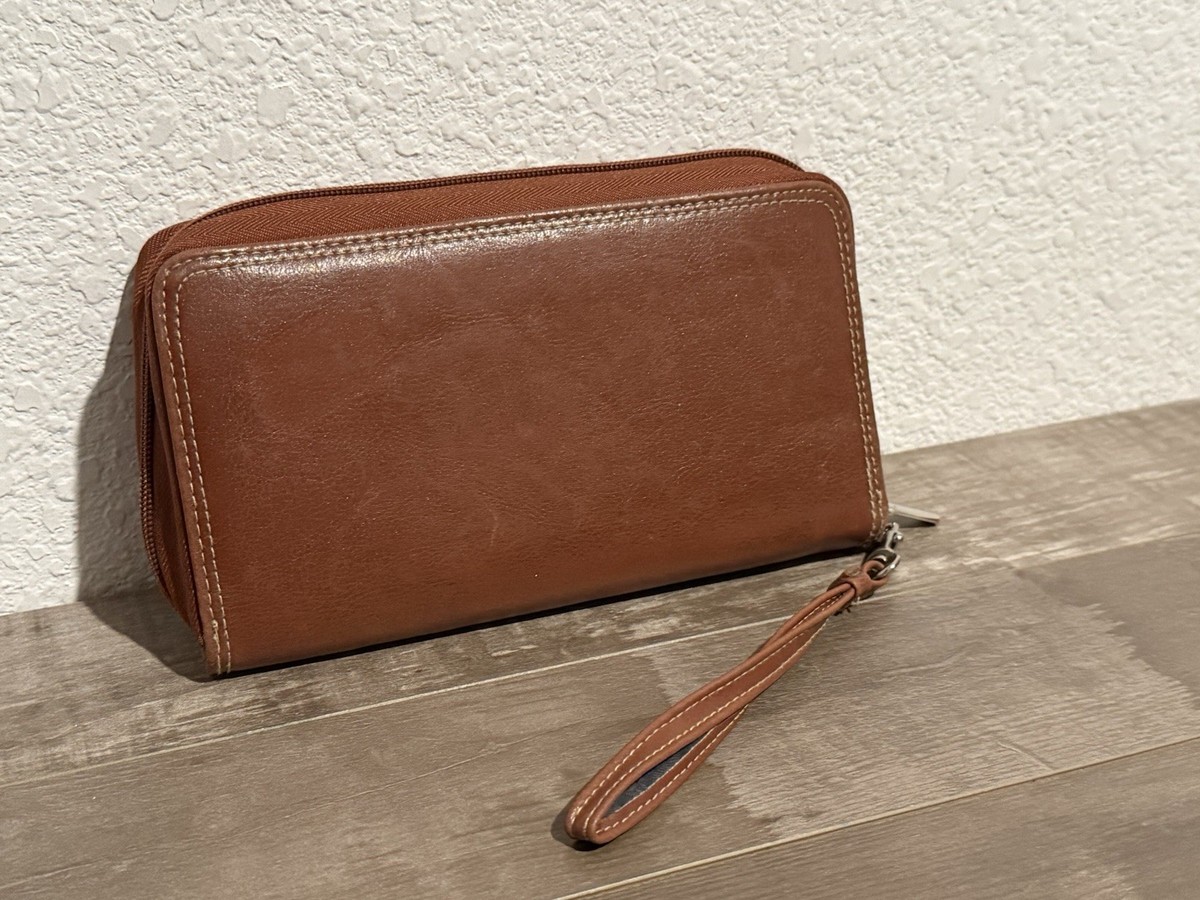 Buxton Brown Zip Around Wallet 8 X 5 Lots Of Storage Space | eBay