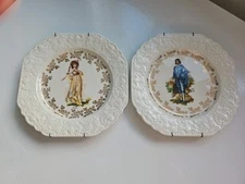 Lord Nelson Pottery Set Of 2 Blue Boy & Pinky 8.25" Semi Square Collector Plates
