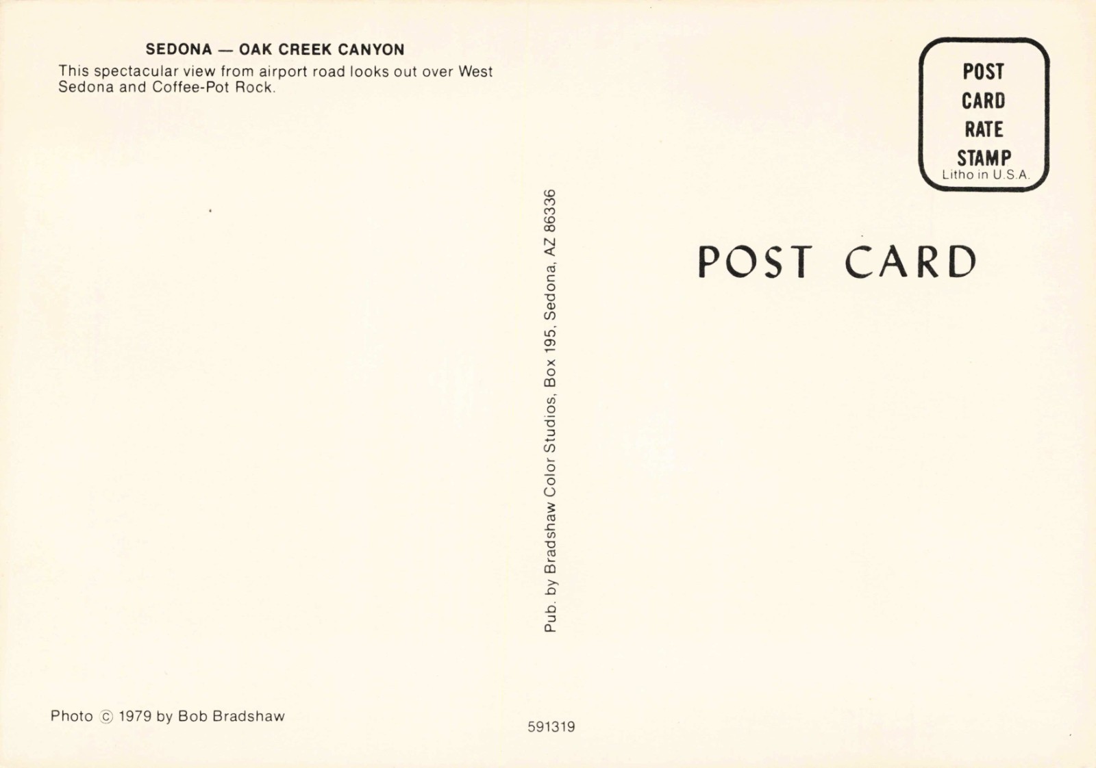 Oak Creek Canyon Arizona Sedona Vintage Postcard