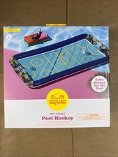 Sun Squad Inflatable Pool Hockey Game Set Water Toy Ages 5 Blue NIB
