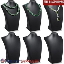 6 Jewelry Bust Display Stands Necklaces Pendants Chokers Organizer Set New
