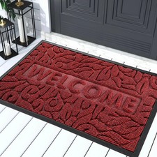 Welcome Mat Outdoor Indoor, 29.5x17 Waterproof Door Mat Outside Entrance