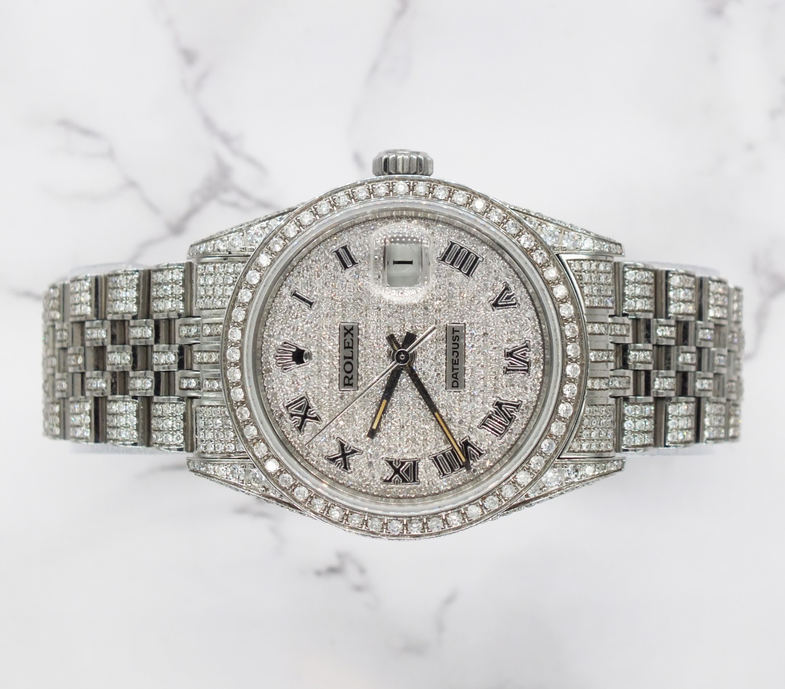 Rolex Datejust with Full ICED Bezel
