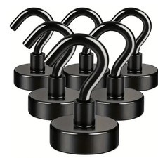 6 Pack 110 Lbs Magnetic Hooks Heavy Duty, Neo...