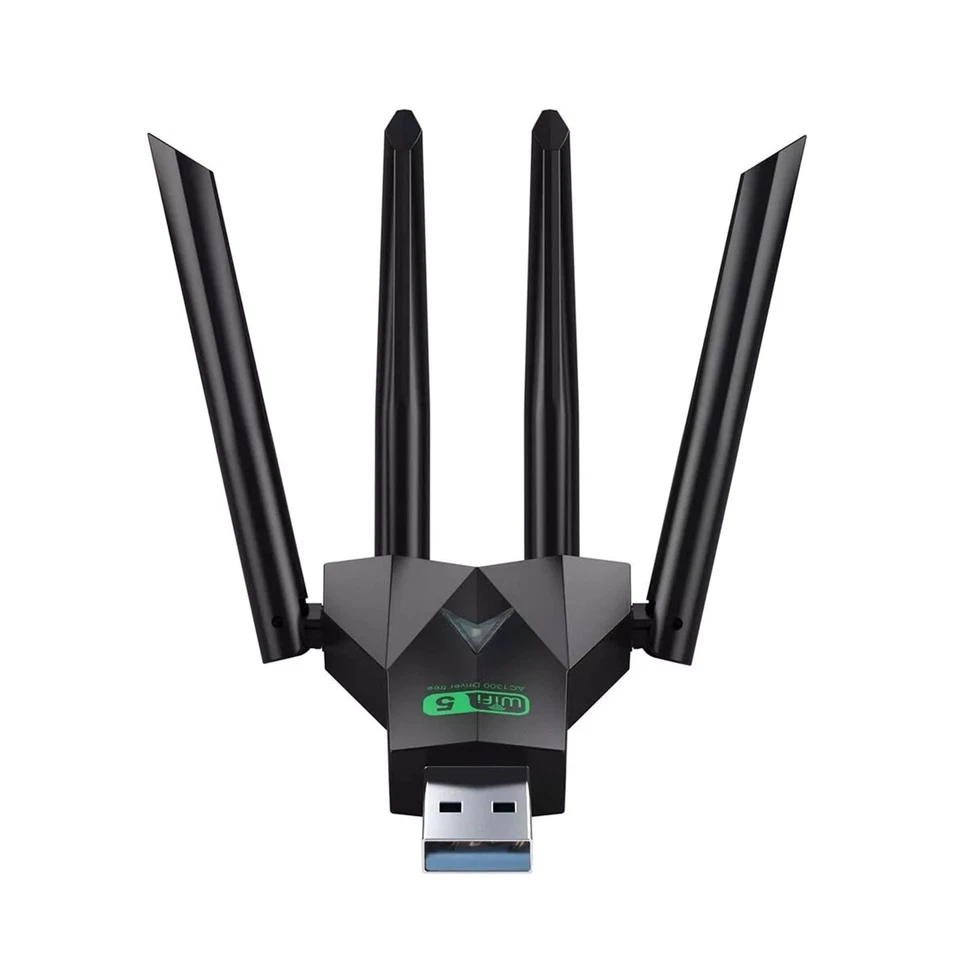 2.4G 400Mbps & 5G 867Mbps USB 3.0 WiFi Adapter For Windows XP/7/8/8.1/10/11 - Image 2 of 4