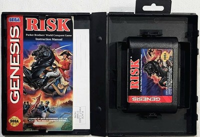Rare Vintage 1993 Sega Genesis RISK Strategy War Game Complete CIB w/ Reg  Card!
