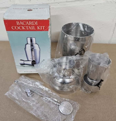 Bacardi Cocktail Kit - Set Of 3 - NEW - Damaged Box