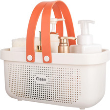 Jiatua Plastic Storage Basket with Handle Portable Shower Caddy Tote Organizer B