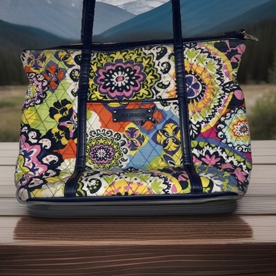 VERA BRADLEY Floral Purse Multi Color Handbag Satchel Clean Used READ  