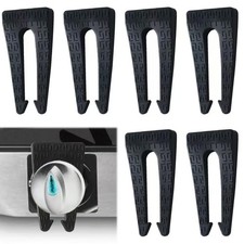 6 pack gas stove knob locks silicone safety covers baby proof black