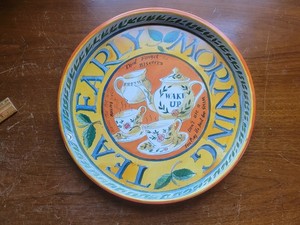 Early Morning Tea Metal Serving Tray