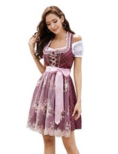 Women's German Dirndl Dress Traditional Bavarian Beer Garden 3 Pieces Oktober...