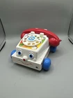 Vintage 1990’s Fisher Price #747 Chatter Phone Rotary Telephone Pull Toy