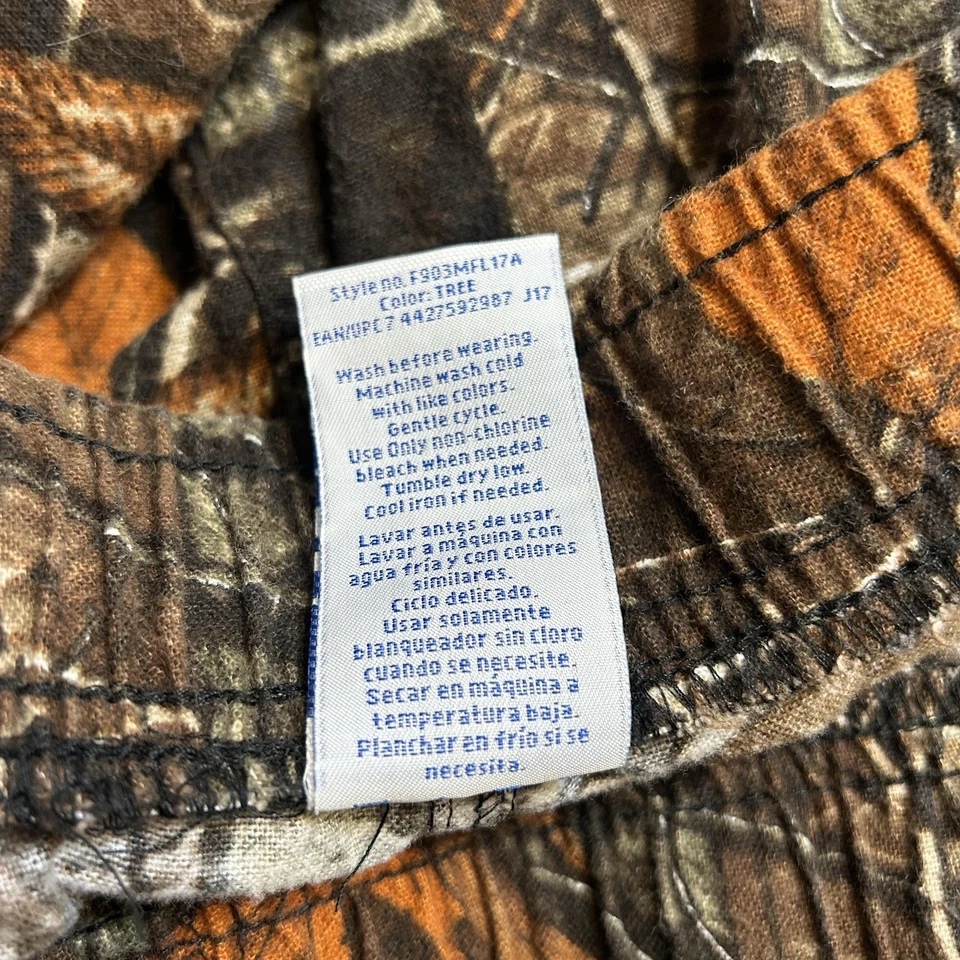 复古迷彩裤弹性抽绳腰 Fruit Of The Loom 100% 棉 XL — 第 3/4 张图片