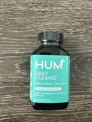HUM DAILY CLEANSE-60 Vegan Capsules-Sealed-EXP 7/2026
