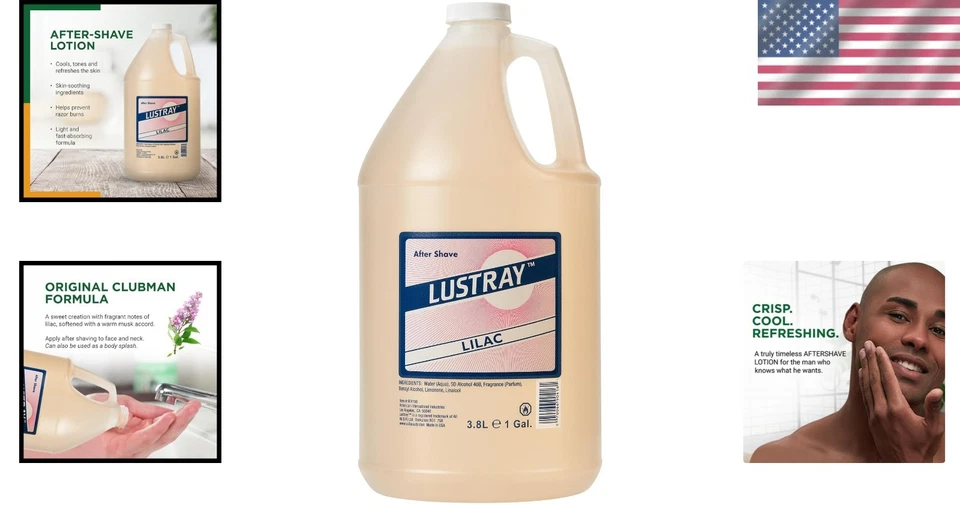 Gentle After Shave Lotion - Lustray Lilac 1 Gallon, Revitalizes & Comforts Skin - Image 2 of 4