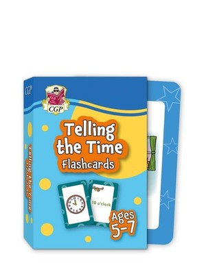 CGP Telling the Time Flashcards for Ages 5-7 KS1 Maths Learning Aid 64 Pages