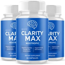(3 Pack) Clarity Max Nootropic Formula Brain Supplement ClarityMax 180 Capsules