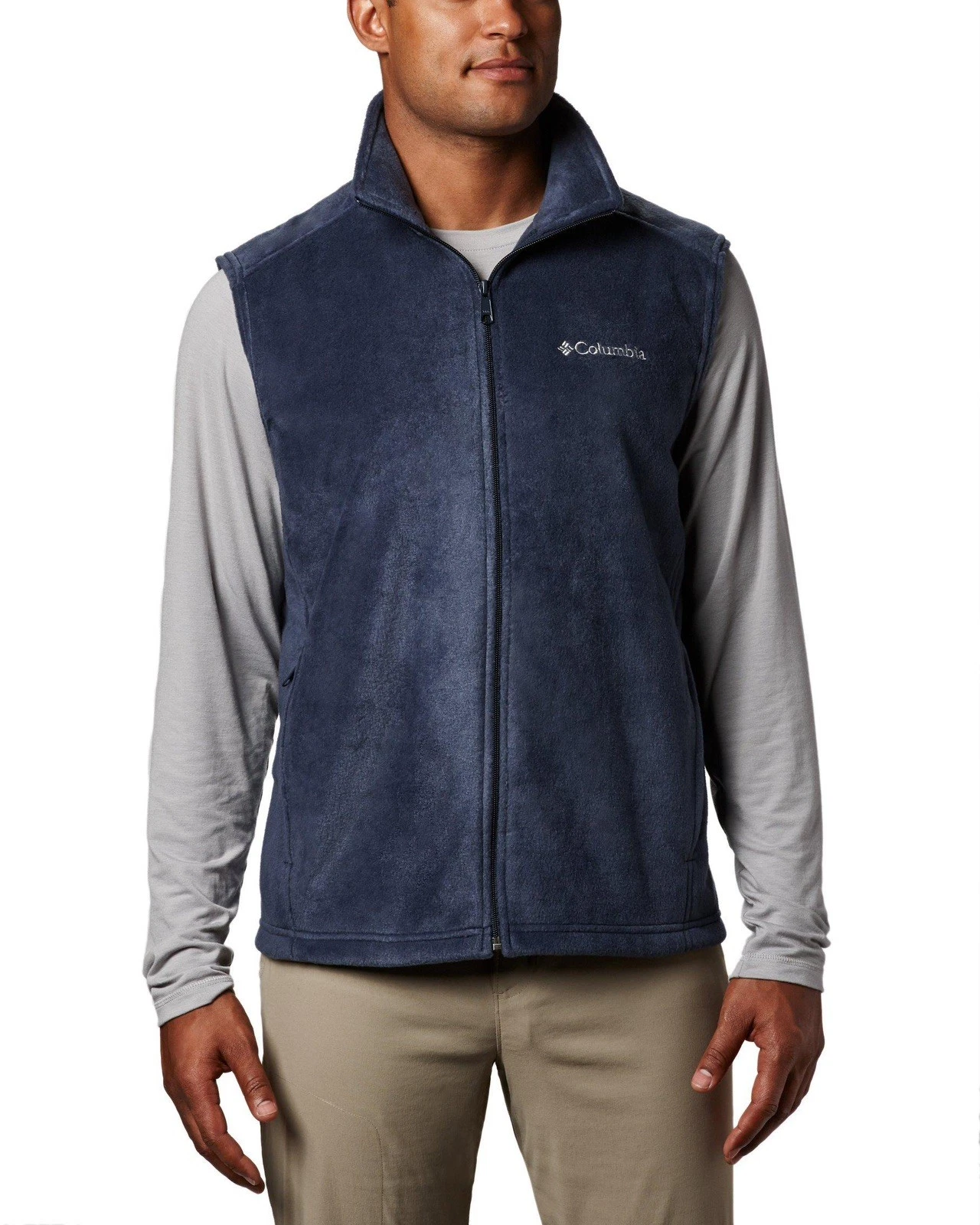 Columbia Vest Fleece Men’s Navy XL Zip-up Fleece