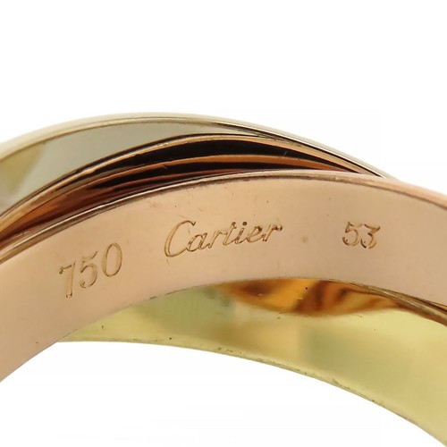 Anillo CARTIER Trinity MM #53 750 (K18YGK18WGK18PG) Mujer 【J】 - Imagen 5 de 5