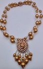 Vintage Juliana D&E? Easter Egg Pendant Gold Lucite & AB Glass Bead Necklace N36 — photo 6