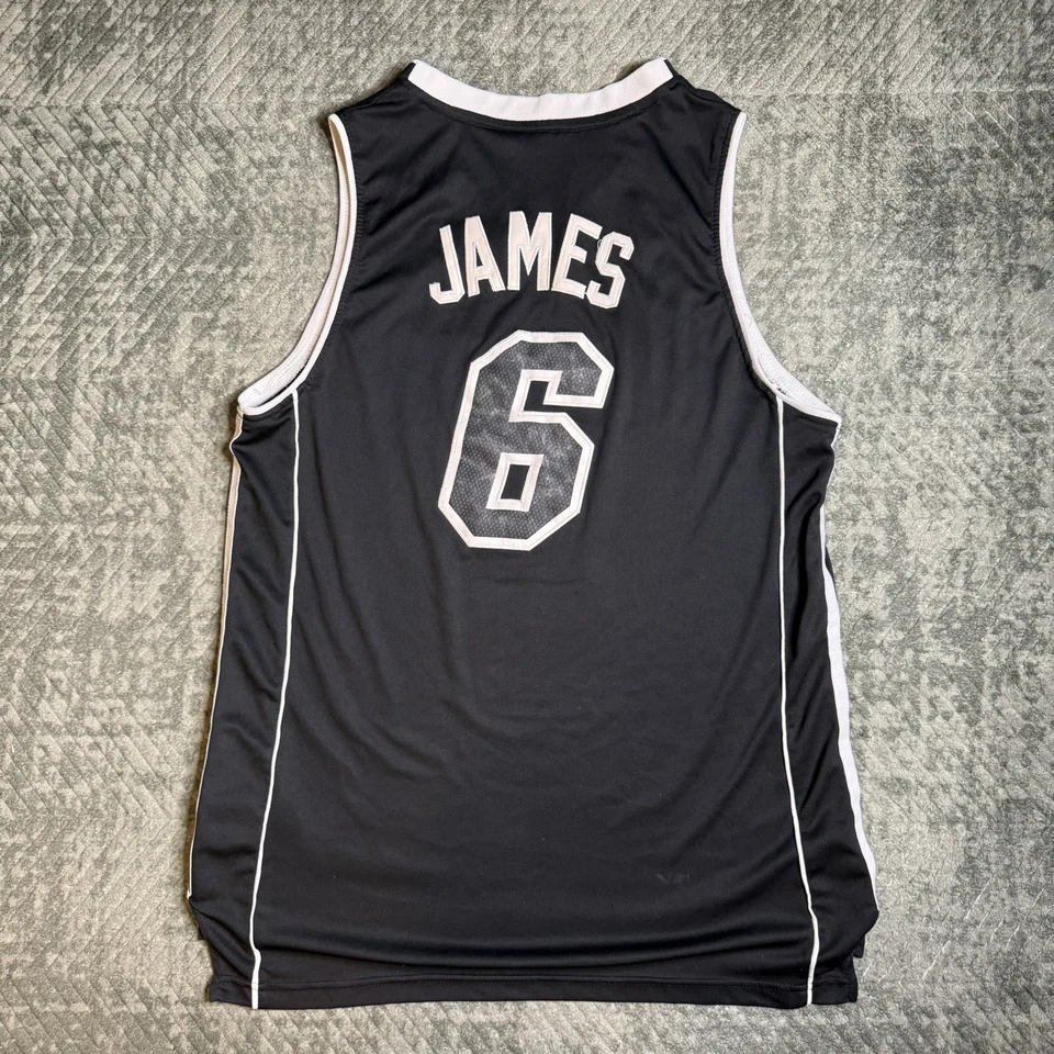 Miami Heat James #6 Adidas Back In Black Out Adult Jersey Mens Large Sleeveless. - Image 4 of 4