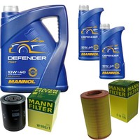 Mann Inspektionspaket 7L Mannol Defender 10W-40 FüR Nissan Pick-Up 2.5 TD 4WD