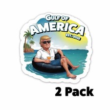 Calcomanía Gulf Of America TRUMP Vacaciones Océano Calcomanía Florida Vinilo MÚLTIPLES PAQUETES