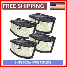 Luxurious Solar Motion Sensor Step Lights - 120 LEDs, 270° Wide Angle,  Water...