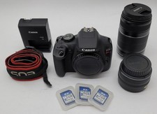 Canon EOS Rebel T7 DSLR Camera with 55-250mm 28mm Lenses