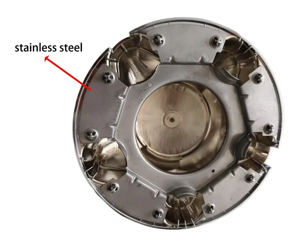 4-Piece 7-Inch Chrome Hubcaps Waterproof Silver For Ford 1997-2003 F150Expeditio Foto 4 de 4