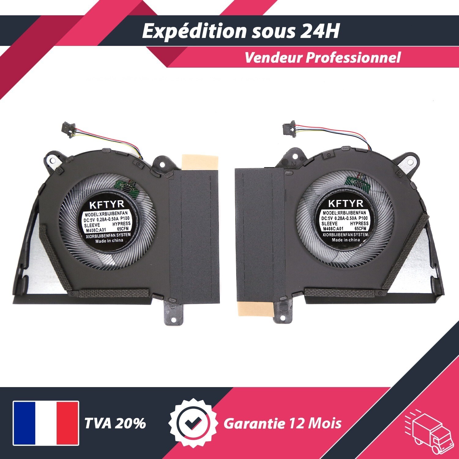 Ventilateur CPU & GPU Asus ROG Zephyrus G14 GA402 à double roulement silencieux