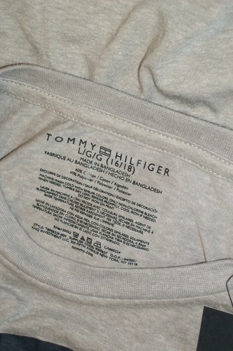 TOMMY HILFIGER Boys L Long Sleeve T-Shirt NWT Grey Heather - Picture 6 of 6