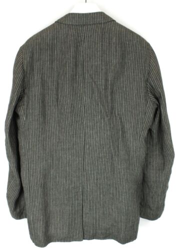 BENVENUTO Paolo Blazer Men's EU 53 Linen Pinstriped Lined Single Breasted - Picture 2 of 9