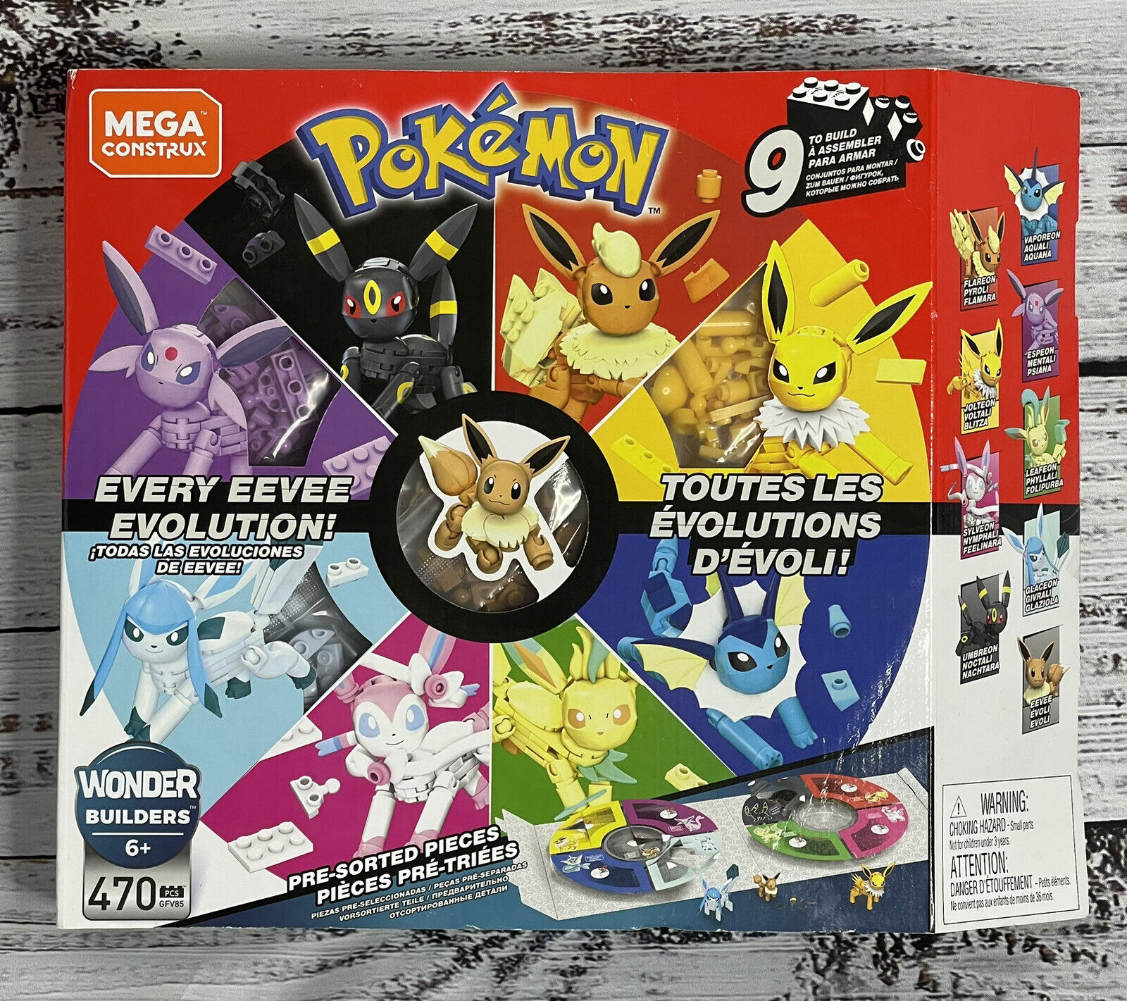 Mega Construct Pokemon Every Eevee Evolution Pack – Funtime Toys and Gifts