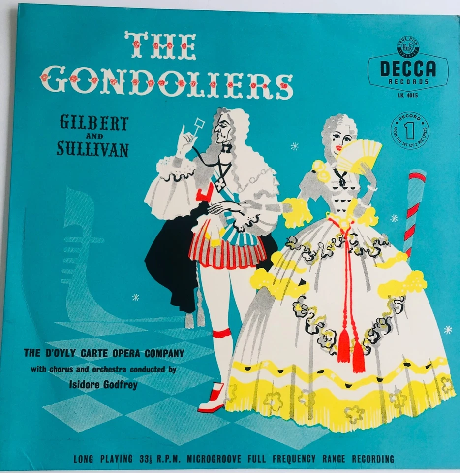 1955 Gilbert And Sullivan The Gondoliers Double 2 Vinyl Album Record LP Set & - Image 2 of 4