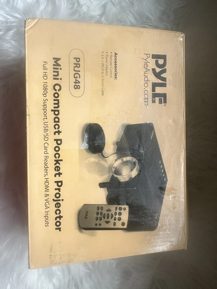 PYLE PRJG48 Mini Compact Pocket Projector Full HD 1080p Support - Image 2 of 4