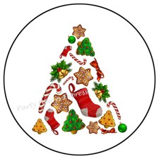 CHRISTMAS TREE ENVELOPE SEALS LABELS STICKERS PARTY FAVORS
