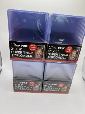 Ultra Pro 3X4 Super Thick Toploaders 180pt Point 4 Packs of 10 for Thick Cards