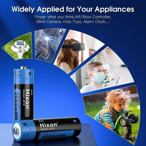 Hixon AA Akku 3500mWh 1,5V Wiederaufladbare Lithium AA Batterien LCD Ladegerät - Bild 8 von 20
