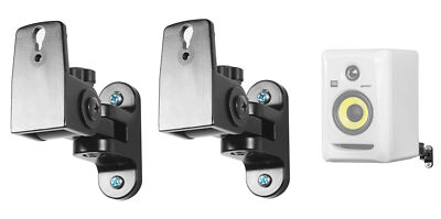 (2) Hidden Wall Mount Swivel Brackets For KRK RP4G3W Studio Monitor Speakers