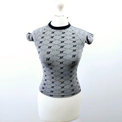Urban Outfitters - iets frans... Monogram Baby T-Shirt - Grey - XS